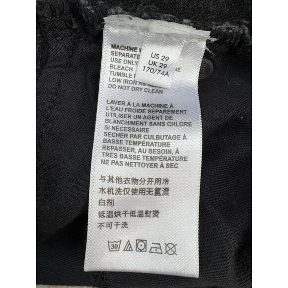 BDG Womens Denim Cut Off Jean Shorts 29 Black Girlfriend High Rise Cowboy Rock - Picture 7 of 12